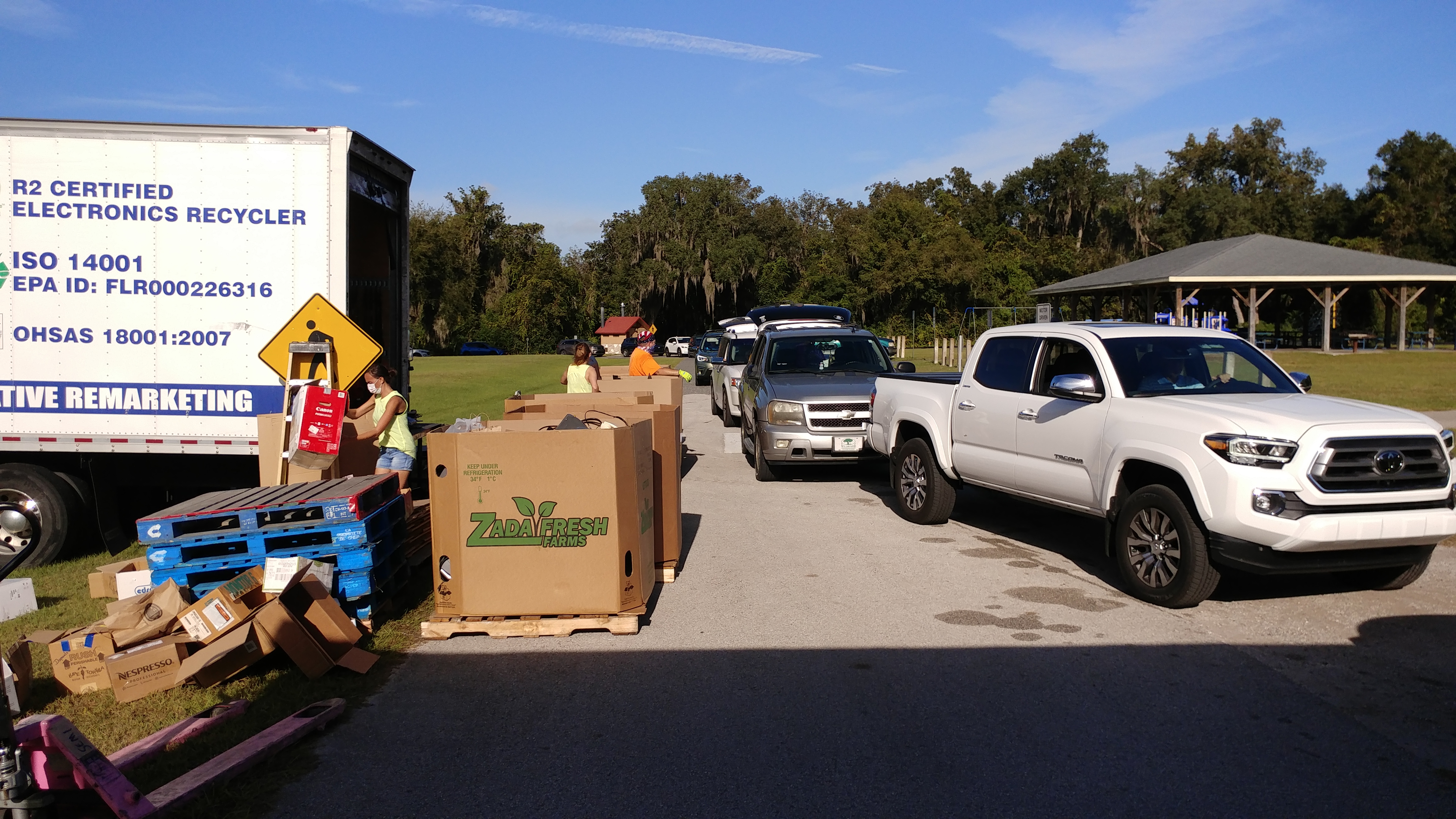 truck containing hazardous waste