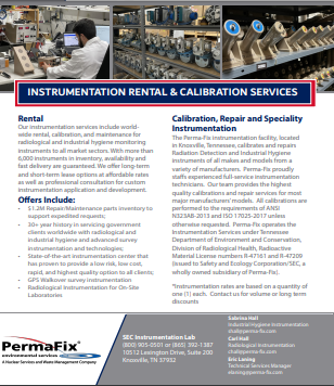 Instrumentation Catalog