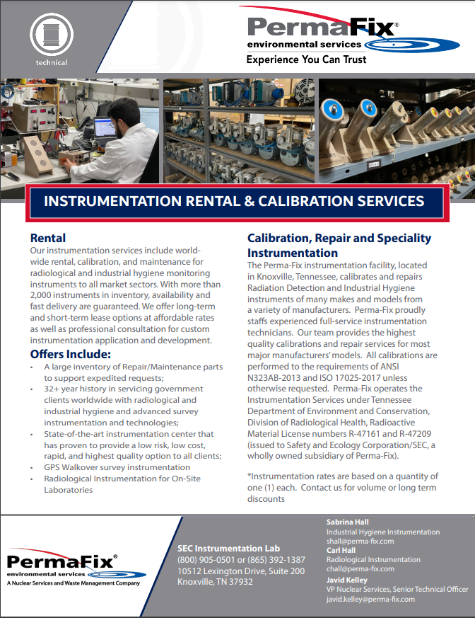 Instrumentation Catalog